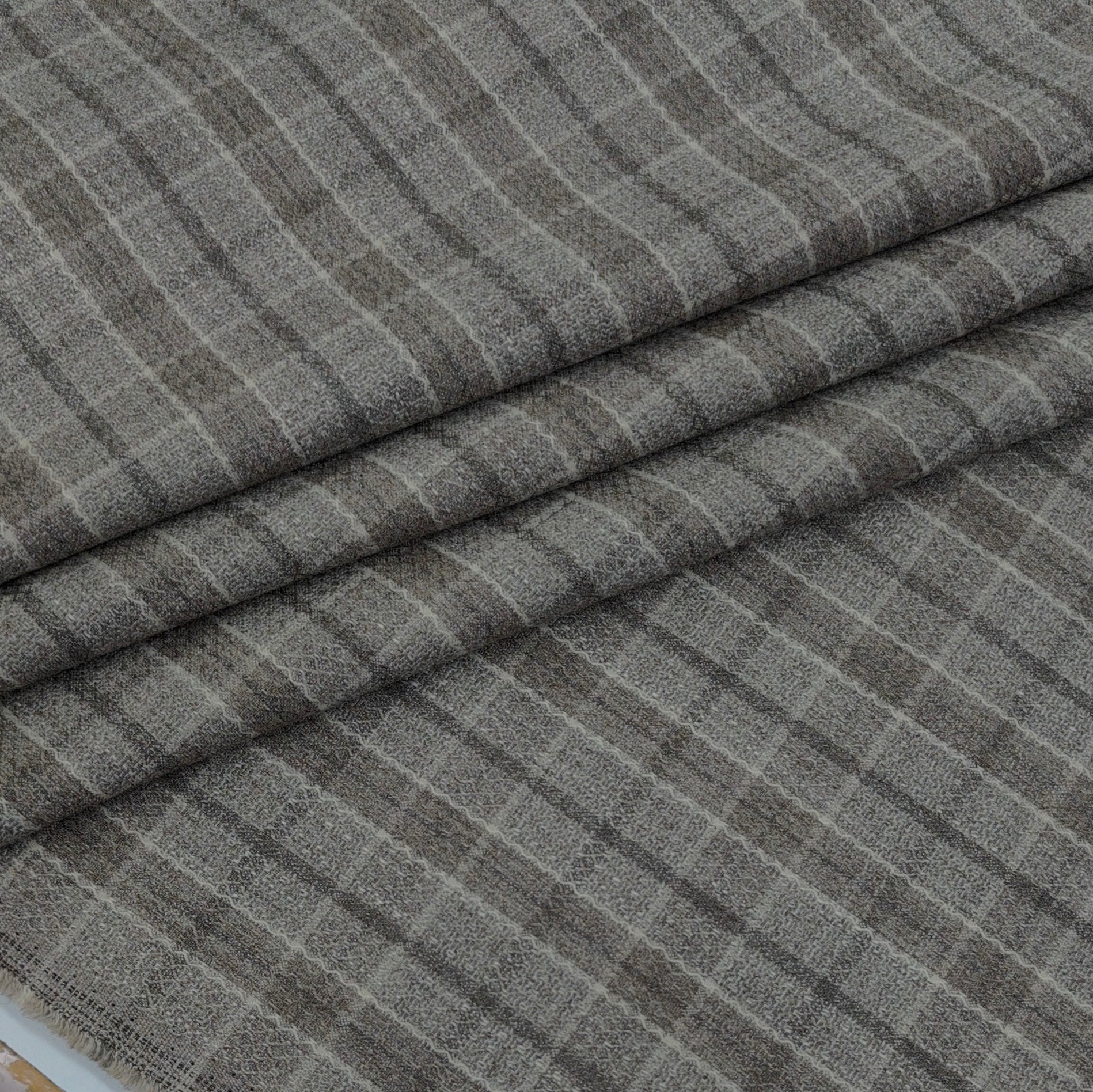 Blazer Fabric ManTire Italian Check Colour Dull Brown
